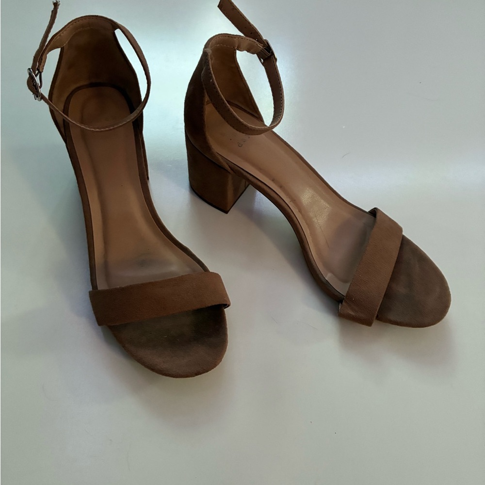 a new day Brown Block Heel Sandals
